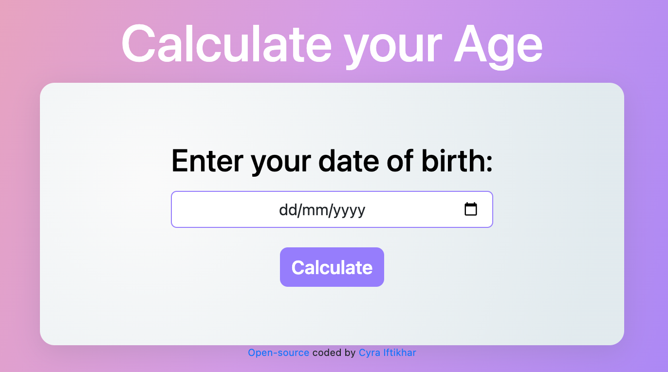 Age Calculator Preview